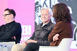 Mesa redonda 'El viaje por el infierno' con Kim, Keko, Raquel Gu y Such durante la segunda Feria del Cómic de Madrid. Matadero Madrid. © Gustavo Valiente