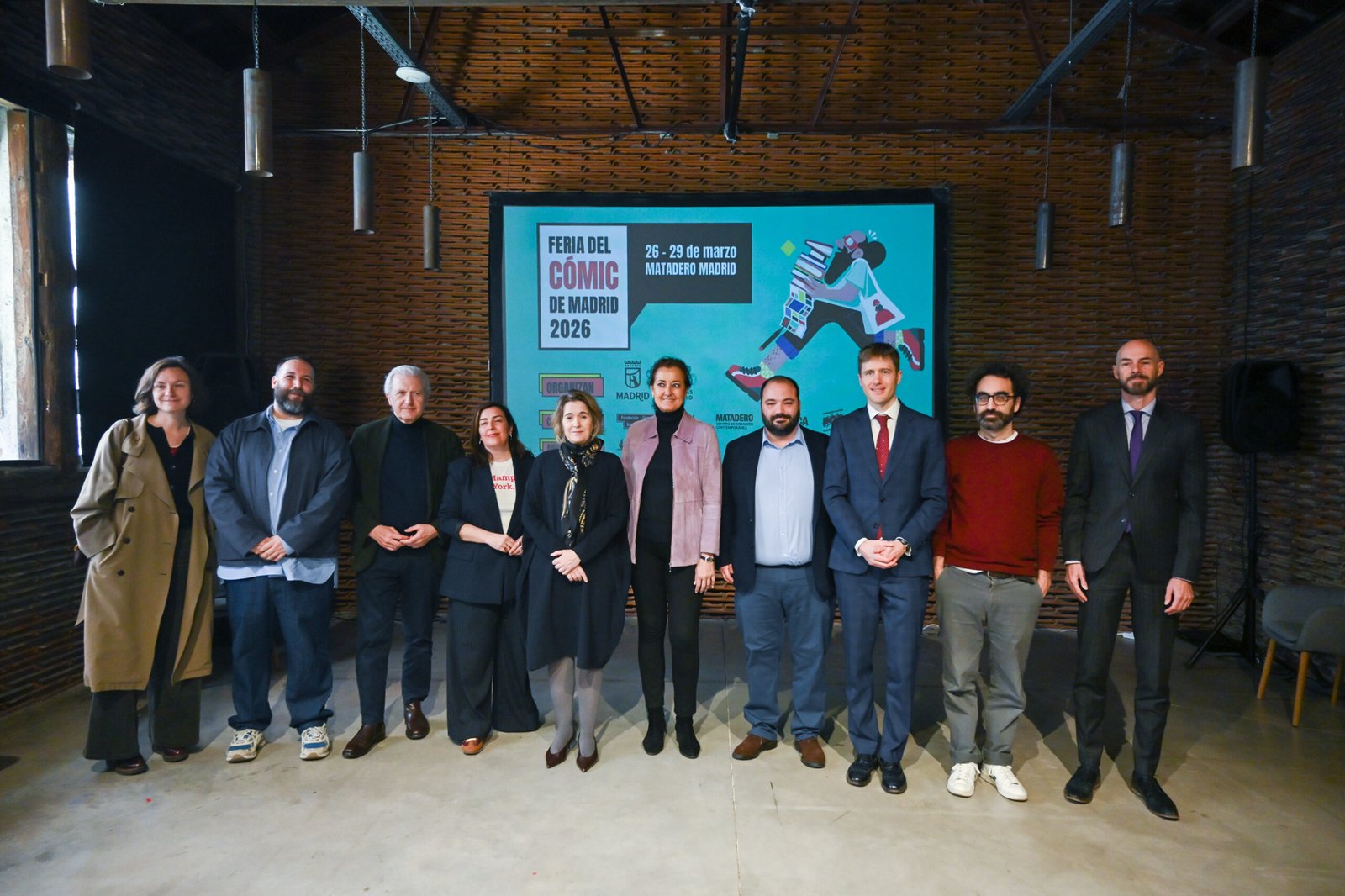 Foto de grupo. Presentación Feria del Cómic de Madrid